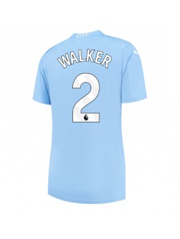 Manchester City Kyle Walker #2 Replika Hemmakläder Dam 2023-24 Kortärmad